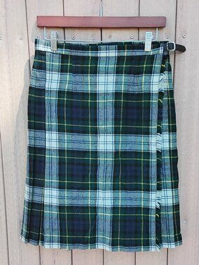Vintage House Of Scotland Women's Tartan Kilted Skirt Size 16 #49